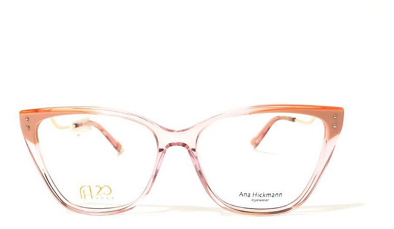 Óculos Armação Ana Hickmann Ah6402n K01 Translucido Rosa