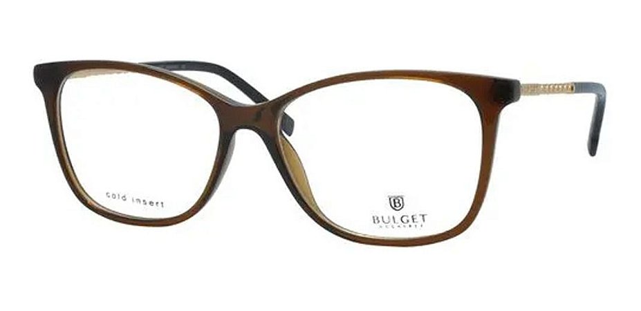 Óculos De Grau Bulget Bg6328i T03 Marrom Dourado