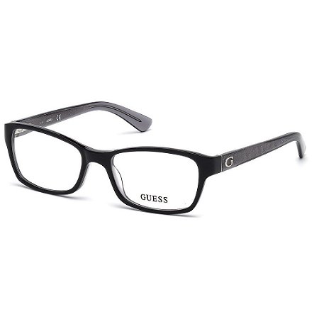 Óculos Armação Guess GU2591 001 Acetato Preto Feminino