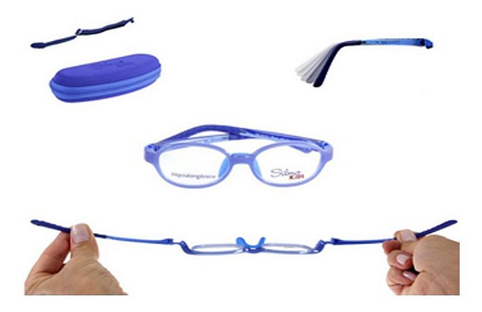 Óculos Armação Silmo Kids Sk18101 Blue Meninos
