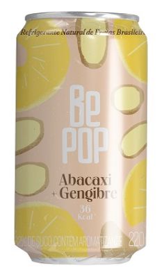 LANÇAMENTO - Refrigerante BePop Blondine - Abacaxi + Gengibre 220ml