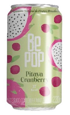 LANÇAMENTO - Refrigerante BePop Blondine - Pitaya + Cranberry 220ml