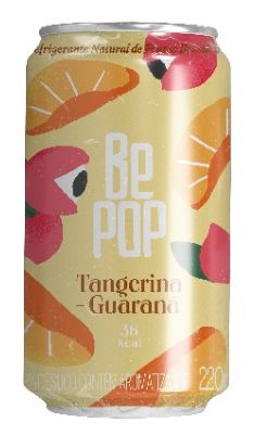 LANÇAMENTO - Refrigerante BePop Blondine - Tangerina + Guaraná 220ml