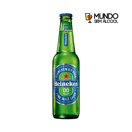 Cerveja 0.0 Puro Malte Heineken Sem Álcool – Long Neck 330 ml - Brasil (Holanda)