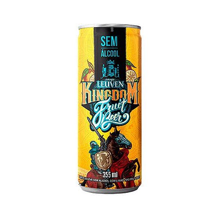 Cerveja Sem Álcool Artesanal Leuven Kingdom Fruit Beer - Lata 355 ml - Brasil