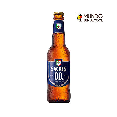 Cerveja Sem Álcool Sagres Puro Malte - Long Neck 330 ml - Portugal