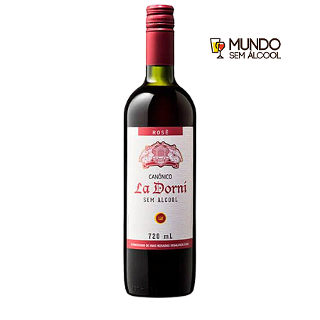 Vinho Canônico Rosé Sem Álcool - La Dorni - Garrafa 720 ml - Brasil