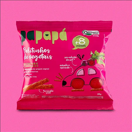 Biscoito Infantil Papapa Organico Beterraba 20g