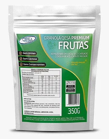 Granola Qesa Premium Frutas 350g sem gluten