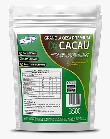 Granola Qesa Premium Cacau 350g sem gluten
