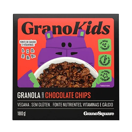 GRANOLA GRANOKIDS CHOCOLATE CHIPS 180G GRANOSQUARE