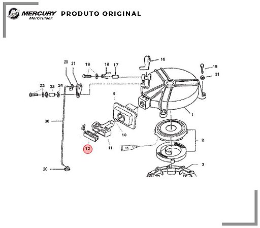 ACABAMENTO METÁLICO DO PUXADOR DA FIEIRA MERCURY 812641