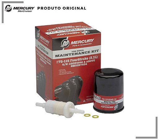 KIT MANUTENÇÃO 75 / 115HP 4T 2.1L 100 HORAS - SÉRIE 2B094996 E ACIMA