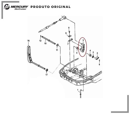 HASTE DO ENGATE MERCURY 40 / 50HP 851862