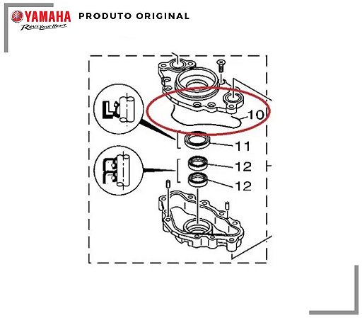 JUNTA DA BOMBA DE ÓLEO YAMAHA F225 / F300 / F350 HP