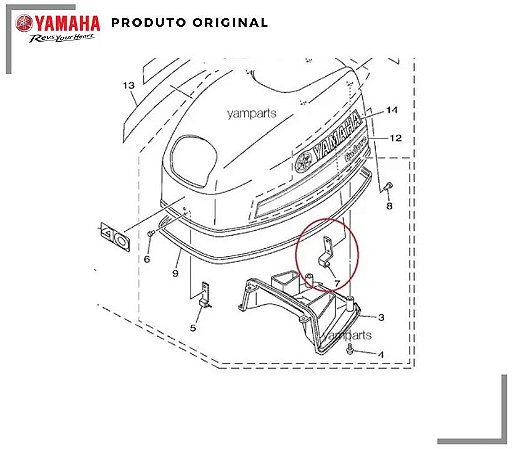 TRAVA DO CAPO YAMAHA 40HP