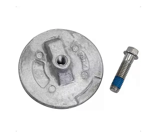 ANODO PLACA DE CAVITAÇÃO MERCURY POPA E CENTRO-RABETA ORIGINAL 76214Q5