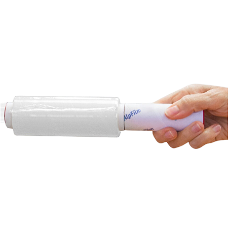 1 un – Filme Stretch com Manopla de Cabo Giratório 12cm x 60m para Embalagem e Proteção