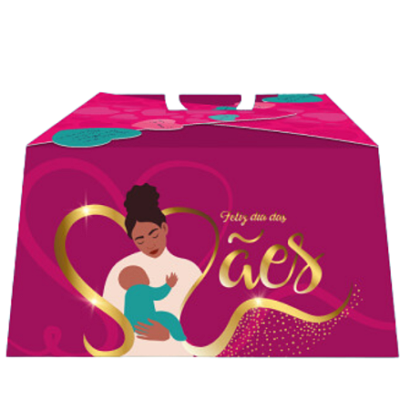 PD26-MAE-25 - 50 unidades - Embalagem para bolos e tortas até 2,0 kg - Dia das Mães
