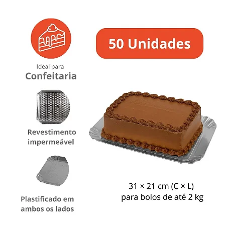PD218AP - 50 unid - Pratos Reforçados para bolos e tortas de 2,0 kg
