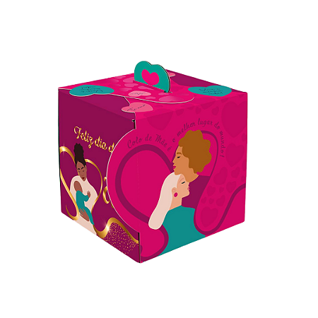 PD110-MAE -100 unid - Embalagem para pequenos bolos, altos e confeitados - Dia das Mães