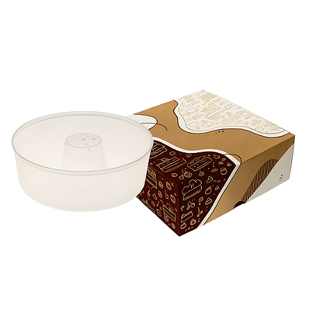 25 unid -  Kit Forma para pudim modelo RETRÔ forneáveis 1100 ml com a Caixa padrão