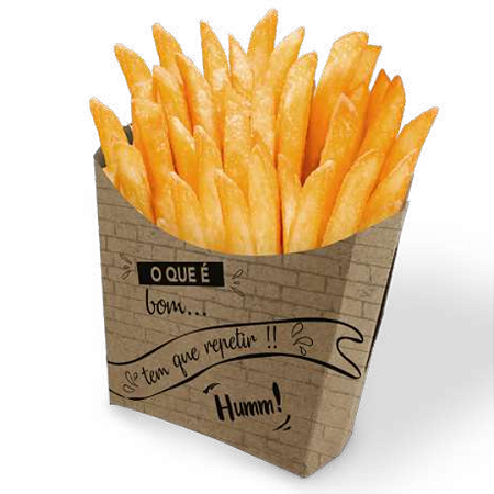 F2C - Embalagem para Batata Frita tipo Mc Donalds – 100 Unidades | Kraft Sustentável