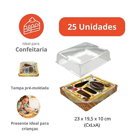 KPD72D - Embalagem Kit Mini Confeiteiro Páscoa - 25 Unidades