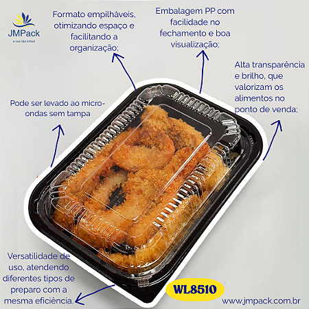 10 un – Embalagem média 350 ml para comida e porções frias e quentes