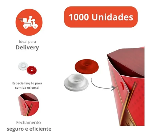 CH7 - 1.000 unidades - Botões P/ Box Comida Chinesa