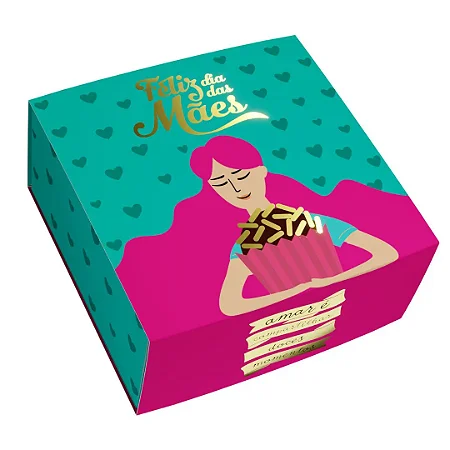 PD121P-23 - 25 unidades - Embalagem para 4 brigadeiros - Dia das Mães