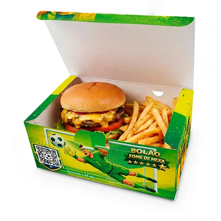 H17 - 100 unid -Embalagem Combo Delivery Copa do Mundo