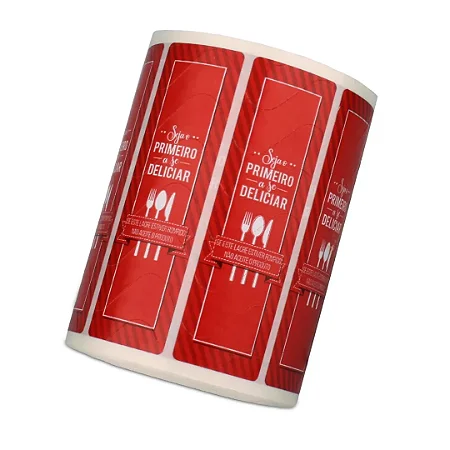 LC01 - Lacre para Delivery 1000 Unidades Segurança e Confiança para Embalagens