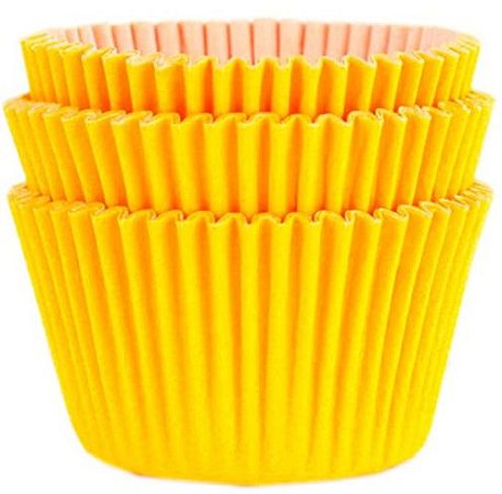 45 unid - Forminha para cupcake amarelo girassol N.0 - Jmpack Embalagens