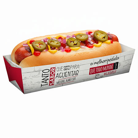 D1 - Embalagem para Hot Dog Balcão – 100 unidades