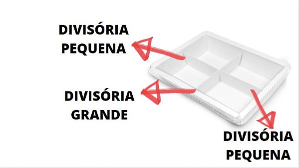 DPBD5- 100 unid - Divisória para a bandeja BD5 e BD12B pequena