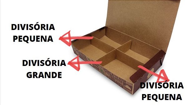 DGBA4- 100 unid - Divisória grande para a caixa box BA4