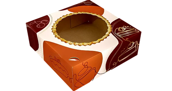 PD64 - 25 unid - Caixa para tortas e bolos com visor