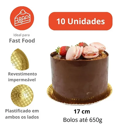 PD170AD -10 unid - Prato reforçado mini bolo até 650g
