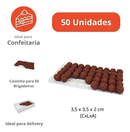 BP01 -50 unid - Berço de plástico para 50 docinhos