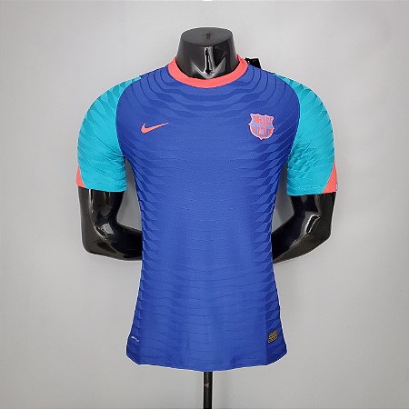 camisa barcelona azul e rosa