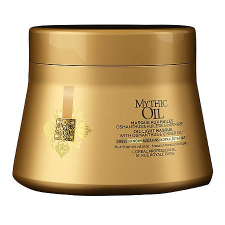 Máscara L'Oréal Profissional Mythic Oil Nutrição e Brilho Cabelos Finos 200ml
