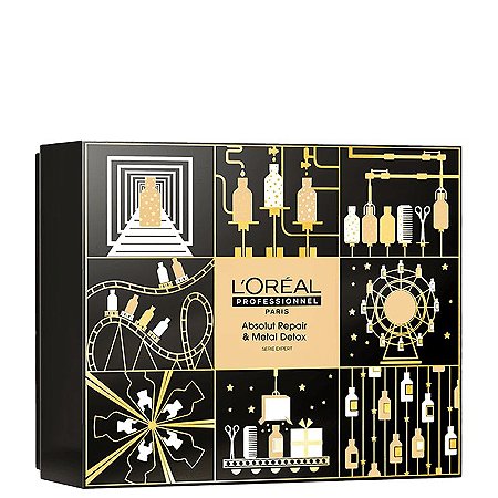 Kit L'Oréal Profissional Shampoo Absolut Repair 300g  + Máscara Absolut Repair 250g + Máscara Metal Detox 250g