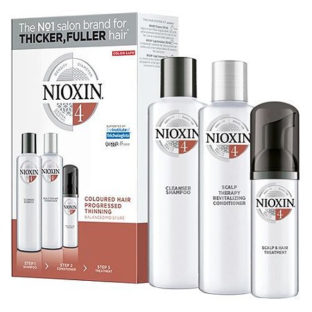 Kit Nioxin Sistema 4 Shampoo e Condicionador 300ml + Tônico 100ml