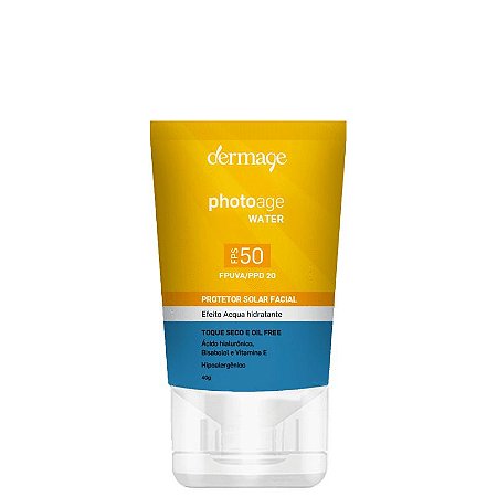 Protetor Solar Facial Dermage Photoage Water FPS50 40g