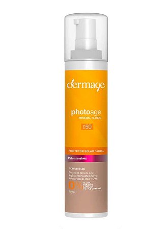 Protetor Solar Fluido com Cor Dermage Photoage Mineral FPS50 50ml