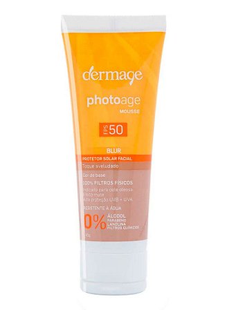 Protetor Solar Efeito Blur Claro Dermage Photoage Mineral Mousse FPS50 45g