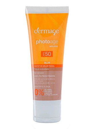 Protetor Solar Efeito Blur Médio Dermage Photoage Mineral Mousse FPS50 45g