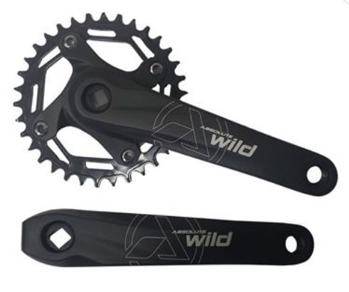 Pedivela Coroa Única Absolute Wild Alumínio 34D 175mm Coroa Aço