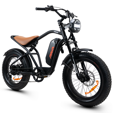 Bicicleta Elétrica Rava E-Chopper Preto 750w